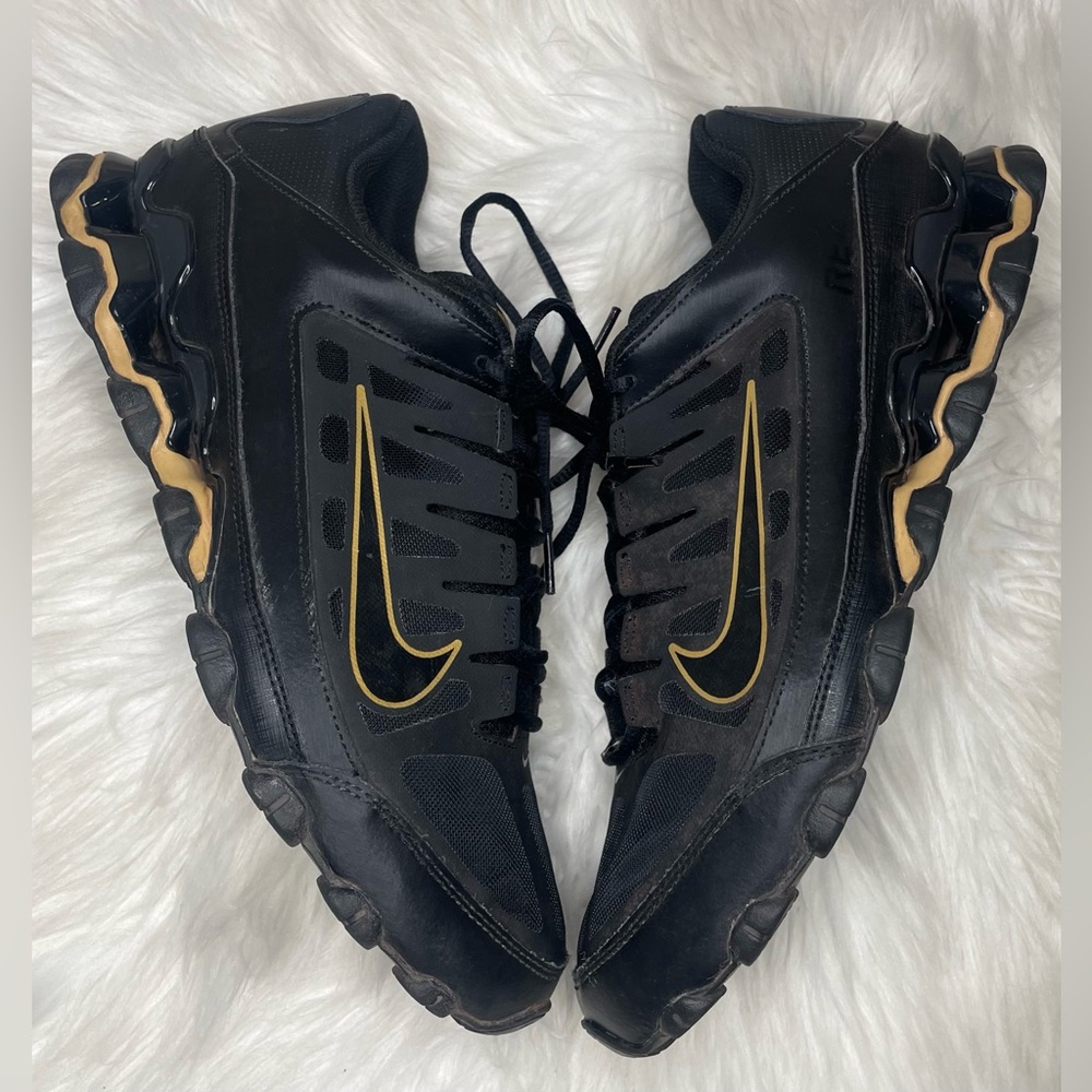 Nike Training Reax 8 TR Black Metallic Gold Mens Shoes Size 11.5 - Picture 2 of 14